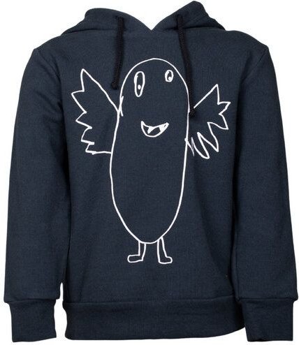 CORA happywear Kinder Sweater aus Bio-Baumwolle "Ivo" | blau mit Druck