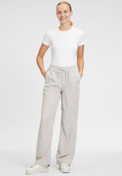 FUTURE:PEOPLE. 18:00 WIDE FIT POCKET - Damen Hose aus einem zertifizierten TENCEL-LEINEN MIX für heiße Sommertage (31800...