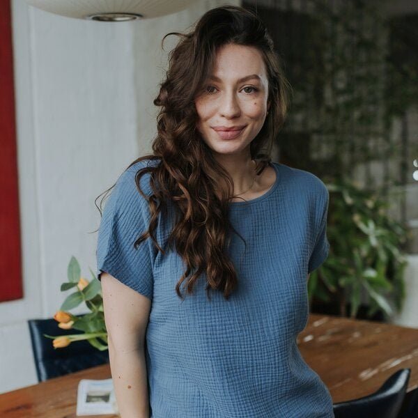 NORDLICHT Damen Musselin T-Shirt Bluse aus 100% Bio-Baumwolle IDA