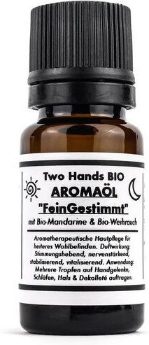 Two Hands BIO Aromaöl „FeinGestimmt“ mit Bio-Mandarine & Bio-Weihrauch - Bio-Vegan