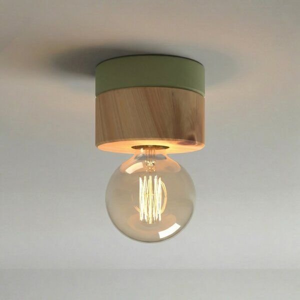 ALMUT von Wildheim Deckenlampe Zirbenholz angesagte Pastelltöne Zirbenlampe handgemacht