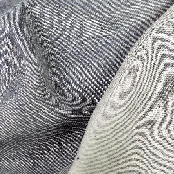 Vieböck Leinengewebe Denim in Köperbindung aus 100% Bioleinen (77,50€ /m)