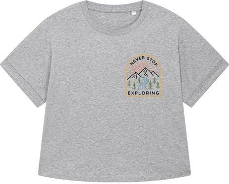 watapparel Oversize T-Shirt Frauen Never stop exploring