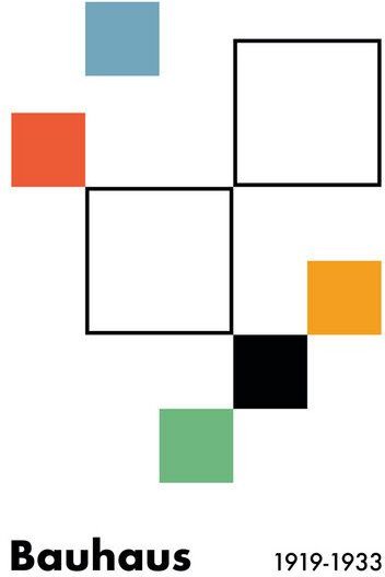 Photocircle Poster / Leinwandbild - Bauhaus 1923 (weiß)