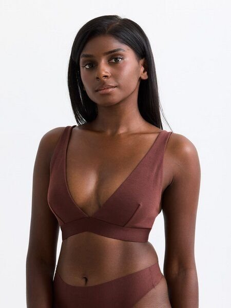 erlich textil Casual Cotton Plunge BH aus Bio-Baumwolle, made in Europe