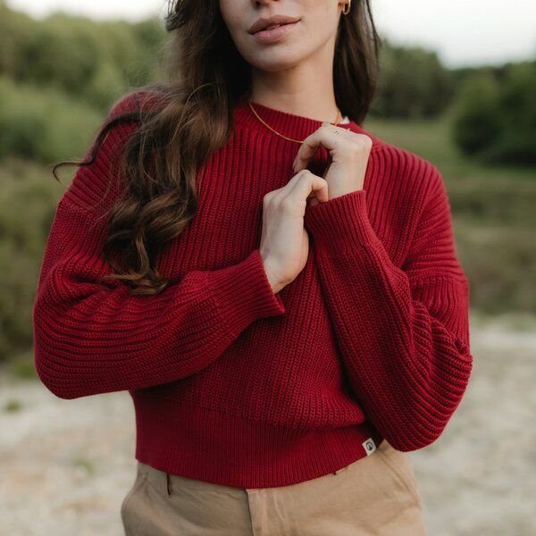 NORDLICHT Grobstrick Pullover aus 100% Baumwolle MARA