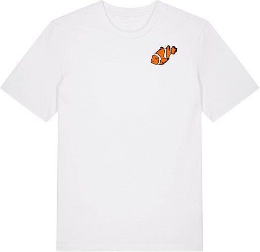 Spangeltangel T-Shirt bedruckt, "Clownfisch", nachhaltig, Biobaumwolle, Brustprint, Herren, Männer, bio, Tiere, Fische, ...