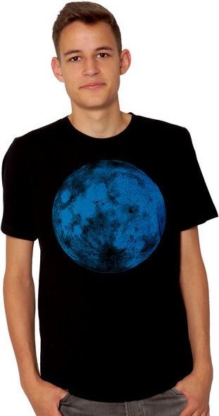 HANDGEDRUCKT "Supermond" Männer-T-Shirt