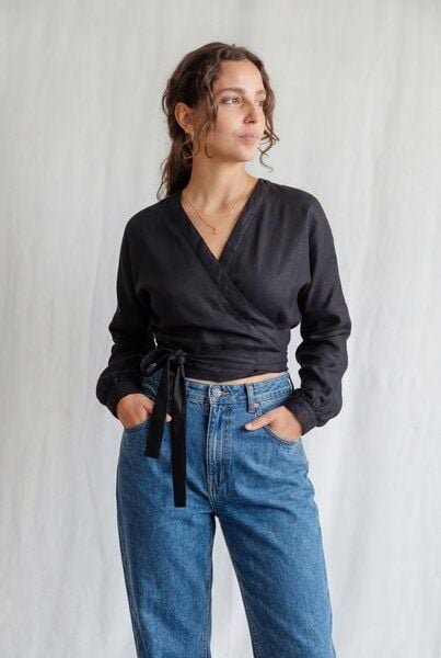 Jyoti - Fair Works Bio-Baumwoll Wickelbluse Harita