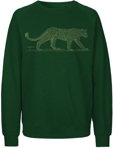 Peaces.bio - handbedruckte Biomode Bio Damen Sweatshirt Loose Fit Leopard