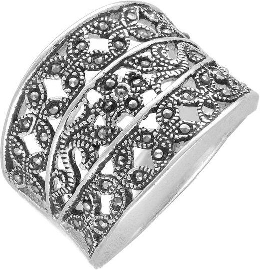 pakilia Silber Ring Pyrit-Steinchen Fair-Trade und handmade #10 US