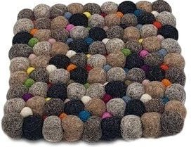 Frida Feeling Filz Untersetzer eckig mit bunten Akzenten