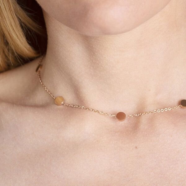 ALEXASCHA Kurze Münzkette | gold, silber, roségold | AVA