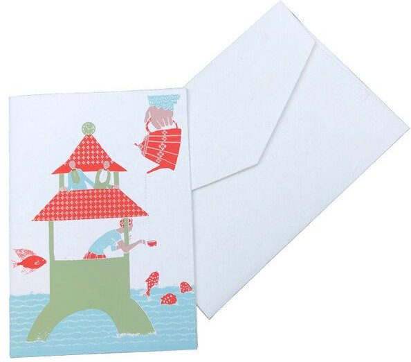 Salon Elfi Grußkarte - Tee im Wasserturm