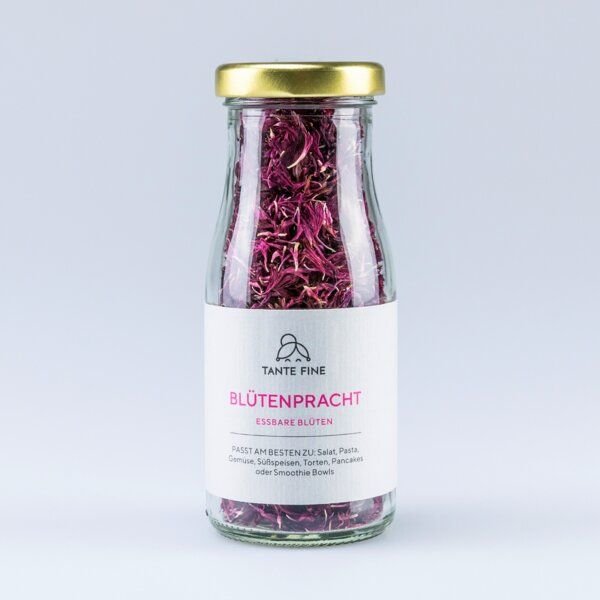Tante Fine Essbare Blüten BLÜTENPRACHT * Bio Qualität * getrocknete Blüten in pink