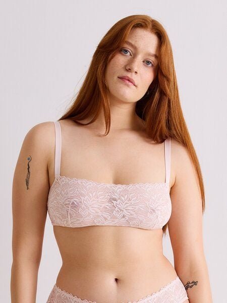 erlich textil Dreamy Lace Bandeau Bralette mit Spitze aus recyceltem Polyamid, made in Europe