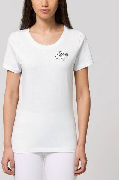 Human Family Bio Damen Rundhals-T-Shirt "Faith - Solidarity" aus Bio-Baumwolle