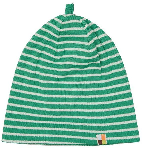 loud + proud Babys & Kinder Beanie gestreift mit Rippe, GOTS-zertifiziert