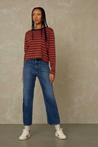 Kings Of Indigo LIORA CROPPED | CLEAN BLUE WORN REFIBRA