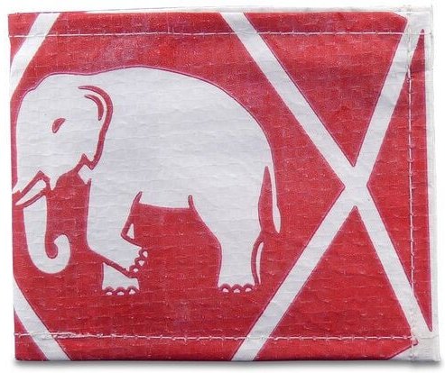 Upcycling Deluxe Falt-Portemonnaie Louy aus Zement-/ Fischfutter-/ Reissack