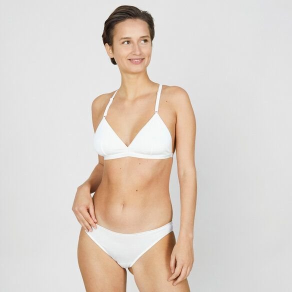 erlich textil Mathilda bügelloses Bustier mit Spitze aus weichem Modal, made in Europe