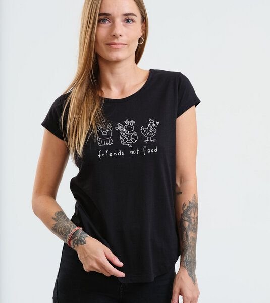 GARY MASH Shirt Asheville Friends not Food aus Bio-Baumwolle