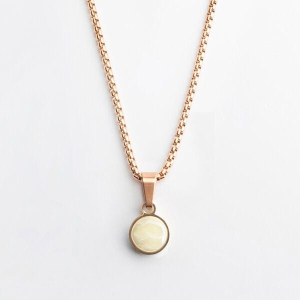 ALEXASCHA Kurze Kette mit Anhänger | Mix & Match | Roségold