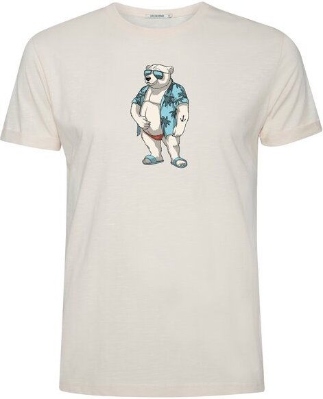 GREENBOMB Print T-Shirt Animal Beach Bear Guide
