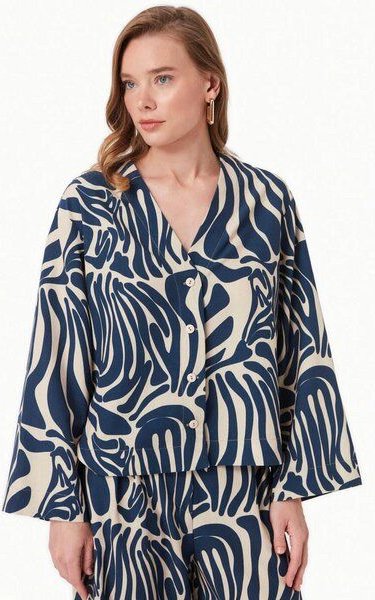 ORGANICATION Bluse aus LENZING ECOVERO mit Muster
