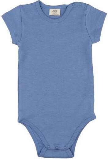 Baby Kurzarmbody GOTS zertifiziert – Hellblau, schlicht & bequem, weich auf der Haut | von Walkiddy