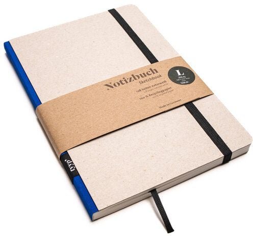 tyyp Nachhaltiges Design-Notizbuch A5 aus 100 % Recyclingpapier „Klassik - Öko Recyclingkarton Grau“