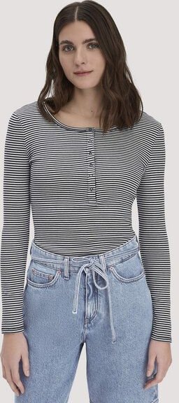 hessnatur Softrib Streifen Henley Fitted aus Bio-Baumwolle und TENCEL Modal