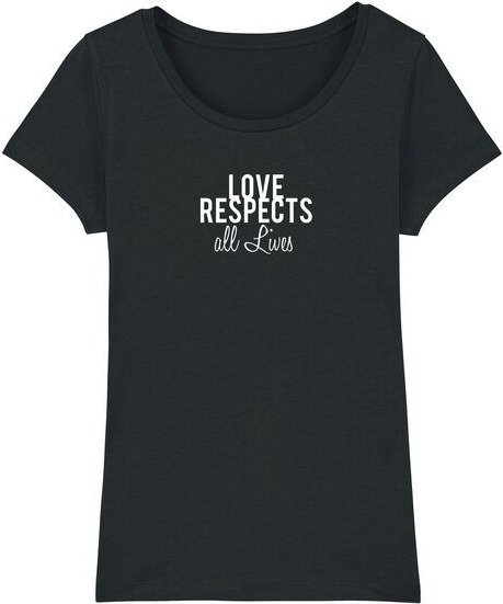 Human Family Bio Damen T-Shirt "Love - Respects" in 4 Farben