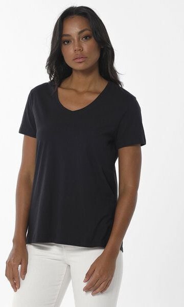 ORGANICATION Damen Basic T-Shirt aus Bio-Baumwolle mit V-Ausschnitt