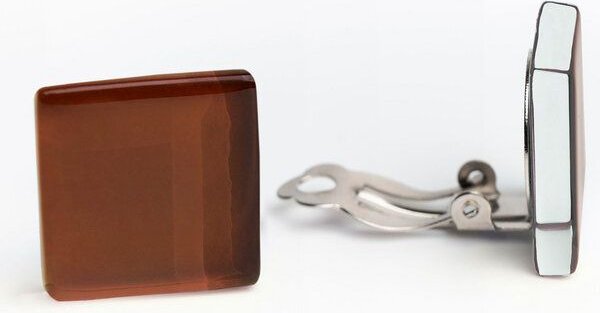 ALEXASCHA Auffällige Statement Ohrclips aus Glas | PUREFORM