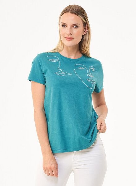ORGANICATION T-Shirt aus Bio-Baumwolle mit Stickerei