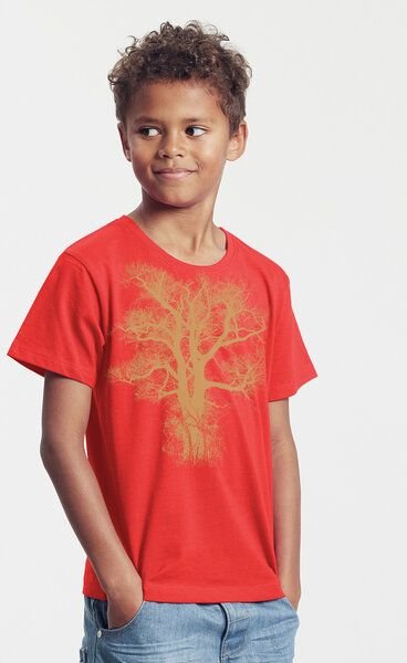 Thumbnail - Peaces.bio - handbedruckte Biomode Bio-Kinder T-Shirt Chestnut