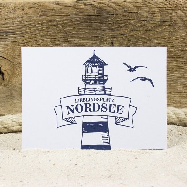 Bow & Hummingbird Postkarte Nordsee