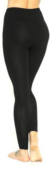 Bruno Barella GOTS zertifizierte Damen Leggings aus Biobaumwolle in schwarz