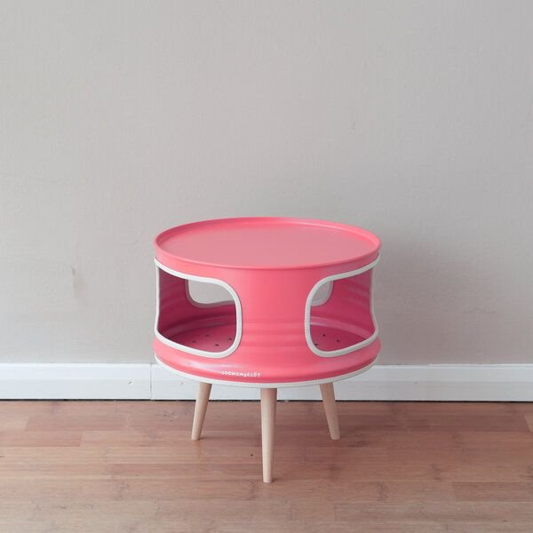 Lockengelöt Little Betty - Deckel ohne Ausguss - Nachttisch l Couchtisch aus kleinem Ölfass