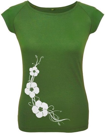HANDGEDRUCKT "Hibisken" Bamboo Frauen T-Shirt
