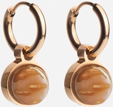 ALEXASCHA Roségold Creolen mit Anhänger | Mix & Match