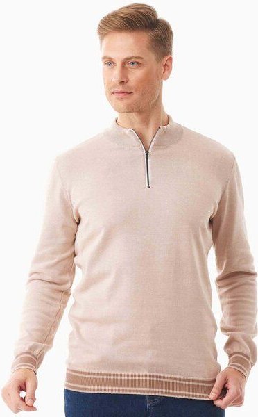 ORGANICATION Pullover aus Bio-Baumwolle mit Troyerkragen