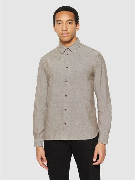 KnowledgeCotton Apparel Heavy Twill Flannel Hemd Regular Fit aus Bio-Baumwolle
