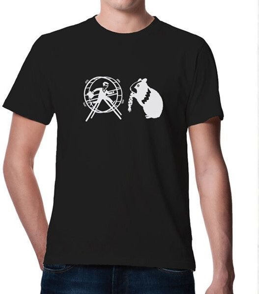 Picopoc Hamster und Hamsterrad T-Shirt in schwarz