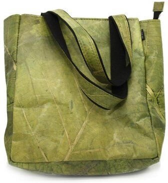 ECOMONKEY® Handtasche + veganes Lederimitat aus Blättern