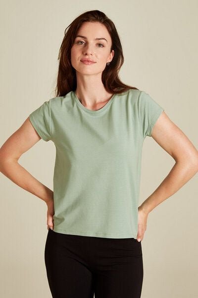 Thumbnail - TRANQUILLO Weiches Basic Tencel-Shirt Kurzarm unifarben (S25BAS11)