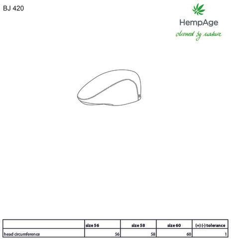 HempAge Hanf Schiebermütze aus 100% Hanf