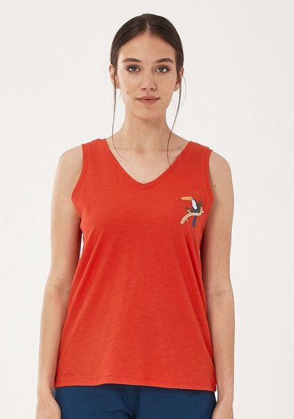 ORGANICATION Tank-Top aus Bio-Baumwolle mit Stickerei