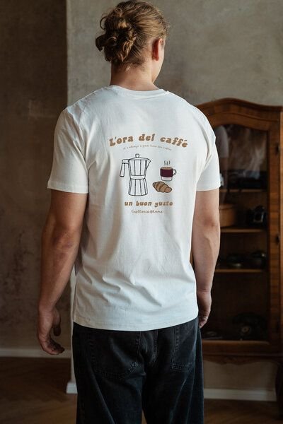 Kultgut Artdesign - Shirt aus recycelter Biobaumwolle / Caffé